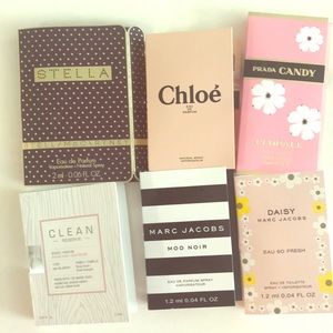 Prada, Chloe, Marc Jacobs, Etc perfume samples